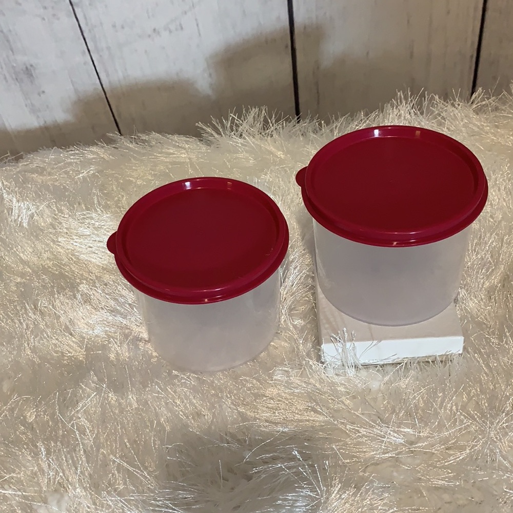 Tupperware 2pc Stacking Canister Containers - Picture 5 of 6